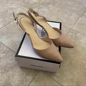 Nine West Nude Heeled Sandals, 9W